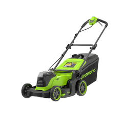 Газонокосилка аккумуляторная GREENWORKS 2х24В 41см, с двумя акб и з/у, GD24X2LM411, фотография