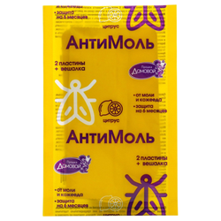 Антимоль ДОМОВОЙ Цитрус, 2 пластины+вешалка, крупный план