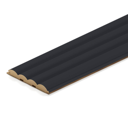 Панель Стеновая Реечная МДФ Stella Wave De Luxe Black Lead 2700x119x16 мм, фотография