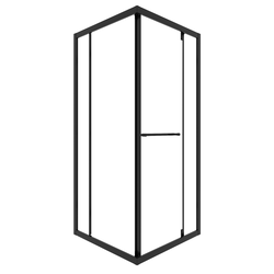 Душевой угол Calipso 90x90x195см, профиль чёрный, 6мм, вид