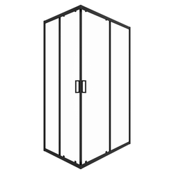 Душевая ширма Malva 120х80х200см, черный профиль, 6мм, фотография