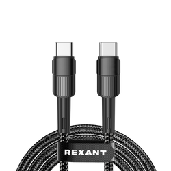 Кабель Type-C – Type-C REXANT 1 м черный, изображение