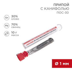 Припой для паяльника REXANT ПОС-30, 10 г 1 мм, детальное фото