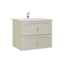 Тумба подвесная Рюген 75.2Y белый (Оскар) (раковина к тумбе код. 862396), картинка