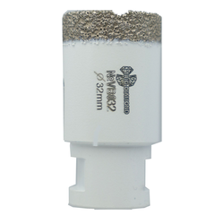 Коронка по керамограниту TRIO-DIAMOND Vacuum Brazed VB032 32 мм, крупный план