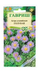 Астра Голубая, альпийская 0,05 г серия Альпийская горка, крупный план