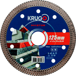 Алмазный диск KRUGO MASTER Турбо ТF по керамике125х1,2х22,23х10mm, 81021250229, картинка