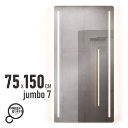 Зеркало OMEGA GLASS с подсветкой Jumbo 7 75х150, картинка