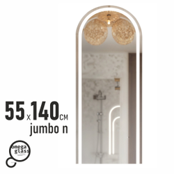 Зеркало OMEGA GLASS с подсветкой Jumbo U 55х140, фотография