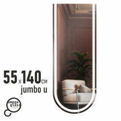Зеркало OMEGA GLASS с подсветкой Jumbo N 55х140, изображение