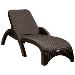 Шезлонг OLA DOM Rattan, коричневый 187х73х44см, 13,5кг, фотография