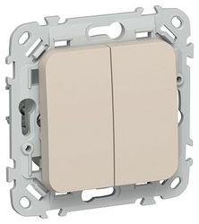 Выключатель IEK Flite 2-кл. прох. 10А ВС62-1-0-ФлЛ льн., вид