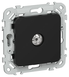 Розетка IEK Flite TV экран. оконечная тип M РТВм-1-1-1-ФлЧ чер., фотография