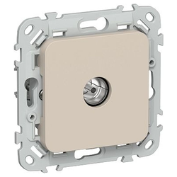 Розетка IEK Flite TV экран. оконечная тип M РТВм-1-1-1-ФлЛ льн., изображение