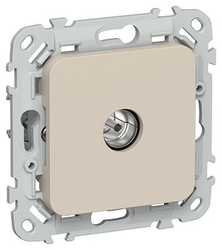 Розетка IEK Flite TV экран. оконечная тип M РТВм-1-1-1-ФлЛ льн., фото