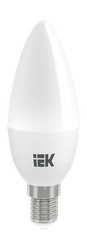 Лампа IEK led e14 6вт 3000к свеча теплый, изображение