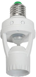 Датчик движения IEK дд 045 белый e27 60вт 360гр 6м ip20, крупный план