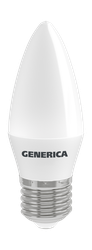 Лампа GENERICA led e27 10вт 3000к свеча теплый, крупный план