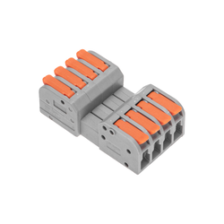 Клемма REXANT смк 222-424r проходн разъемная 4 полюса серая 0,2-2,5/4мм² (, крупный план