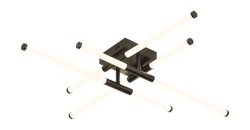 Светильник потолочный ЭРА светодиодный Модерн Fliss CLL-1 72W 3K-6K RC BK с ду чер, картинка