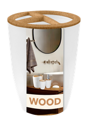 Стакан KEEPLEX д/зубных щеток wood, крупный план