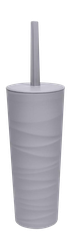 Набор KEEPLEX wc (ершик+подставка) wave серый топаз, изображение