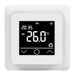 Терморегулятор REXANT цифровой ClimaHome W сенсорн, программир, с Wi-Fi, бел, фото