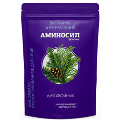 Удобрение АМИНОСИЛ Гранулы д/хвойных 300гр, крупный план