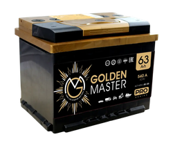 Аккумулятор автомобильный GOLDEN MASTER Pro 6СТ-63 (R)-(0) 540A, фото