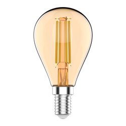 Лампа GAUSS Basic Filament Шар 3,8W 350lm 2400К Е14 golden LED 1/10/50, крупный план