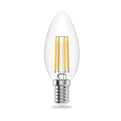 Лампа GAUSS Filament Elementary Свеча 10W 670lm 4100К Е14 LED 1/10/100, фотография