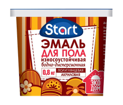 Эмаль акриловая для пола СТАРТ желто-коричн. 0,8кг, фотография