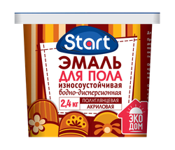 Эмаль акриловая для пола СТАРТ желто-коричн. 2,4кг, фотография