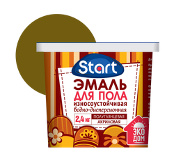 Эмаль акриловая для пола СТАРТ золотисто-коричн. 2,4кг, крупный план