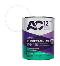 Эмаль алкидная АС-12 ПФ-115 АС-12 белая 1,8кг, вид