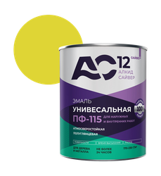 Эмаль алкидная АС-12 ПФ-115 АС-12 желтая 1,8кг, фото