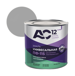 Эмаль алкидная АС-12 ПФ-115 АС-12 серая 5кг, крупный план