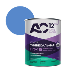 Эмаль алкидная АС-12 ПФ-115 АС-12 синяя 1,8кг, фотография