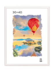 Фоторамка ЗЕБРА пластиковая 500, цвет белый, 30х40см, фотография