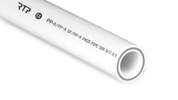 Труба РТП PPR/GF/PPR 40х6,7 PN25 белый 2м, изображение