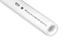 Труба РТП PPR/AL/PPR 20х3,4 PN25 белый 2м, фото