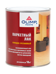 Лак паркетный OLIMP глянцевый, вид
