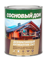 Антисептик д/древесины СОСНОВЫЙ ДОМ декоративный тиковое дерево, изображение