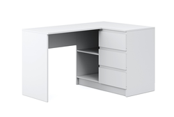 Стол ИМПЕРИАЛ Оникс Вайт письменный угловой белый, картинка