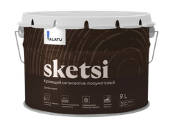 Кроющий антисептик TALATU полуматовый sketsi база с 9,0л, изображение