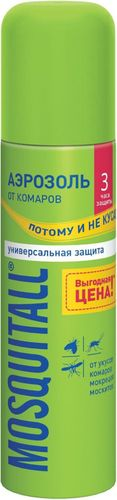 Средство репеллентное MOSQUITALL Универсальная защита до 3 часов, 150мл, крупный план
