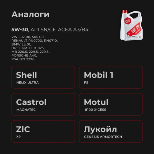 Моторное масло ВМПАВТО 3-SN 5w30 A3/B4, SN/CF синтетическое 4 л, детальное фото