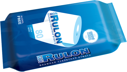 Бумага туалетная влажная MON RULON, 80шт, изображение