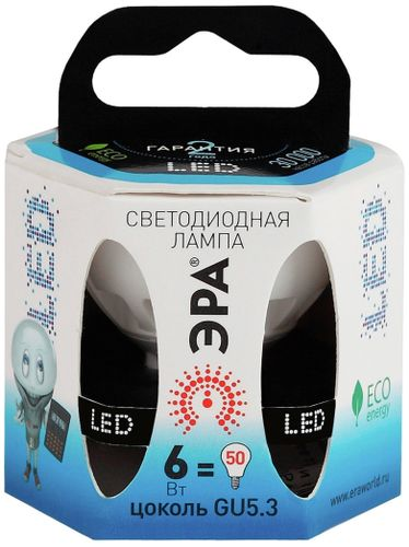 Лампа светодиодная ЭРА LED smd MR16-6w-842-GU5.3, Арт. Б0003289, картинка