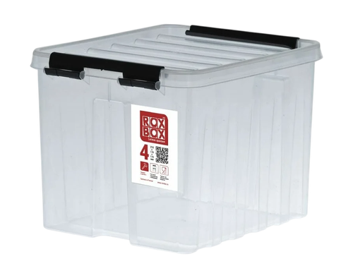 Контейнер ROX BOX с крышкой, 21х17х18см, пластик, прозрачный, полипропилен, 4.5л, Арт. 004-00.07, вид